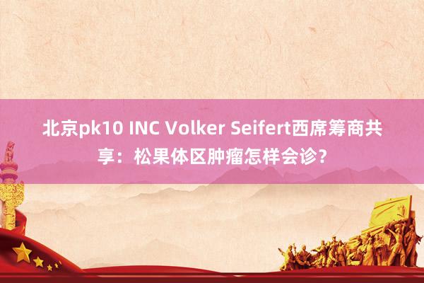 北京pk10 INC Volker Seifert西席筹商共享：松果体区肿瘤怎样会诊？