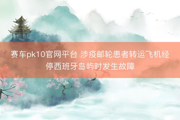 赛车pk10官网平台 涉疫邮轮患者转运飞机经停西班牙岛屿时发生故障
